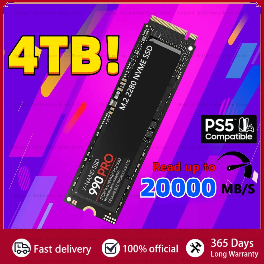 

8TB SSD m2 nvme 990 PRO PCIe 4.0 NVMe 4.0 M.2 2280 2TB SSD Internal Solid State Hard Drive For Laptop Desktop MLC PC Computer