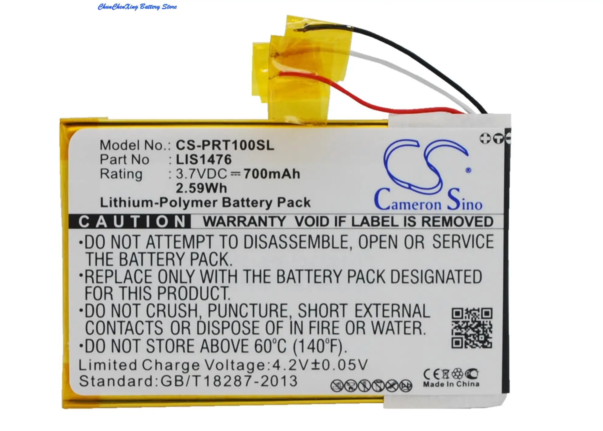 

Cameron Sino 700mAh Battery 1-853-104-11, LIS1476, LIS1476MHPPC(SY6) for Sony PRS-T1, PRS-T2, PRS-T3, PRS-T3E, PRS-T3S