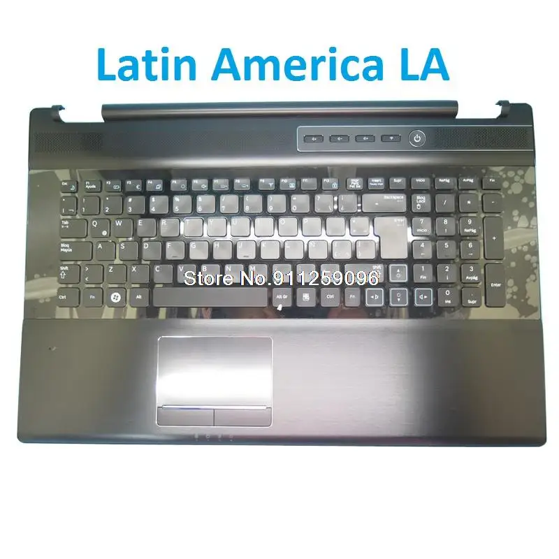 Laptop PalmRest&keyboard For Samsung RF712 Latin America LA BA75-03150K Upper Case With Backlit Touchpad New