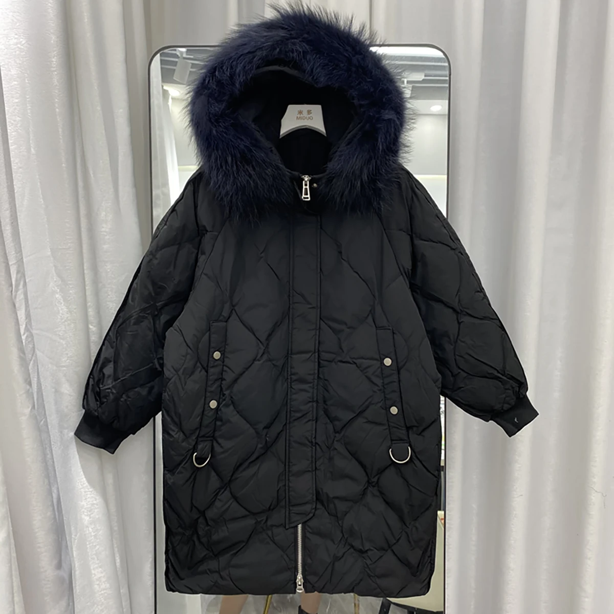 

Пуховик женский зимний утепленный с длинным рукавом, H800