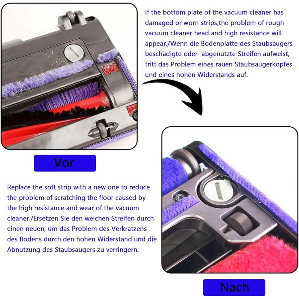 Аксессуары для пылесоса Dyson V6 V7 V8 V10 V11 V15 мягкие плюшевые полосы детали замены