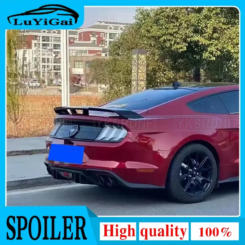 

Rear Trunk Spoiler Boot Lip Wing For Ford Mustang Coupe 2015 - 2019 Rear Spoiler Carbon Fiber / ABS Glossy Black