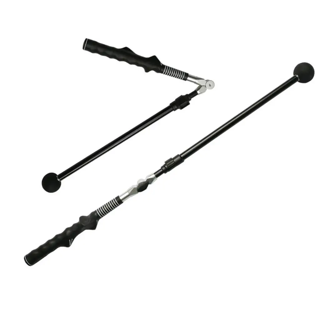 

Golf Club Training Prop Swing Stick Aluminum Rustproof Foldable Convenience Long-lasting Smooth Surface Sporting Supplies
