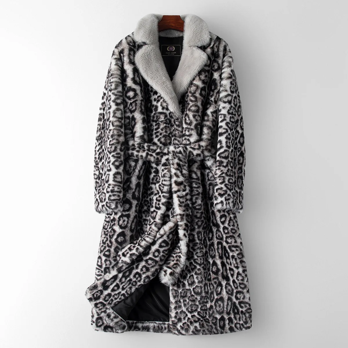 

Женское длинное пальто из искусственного меха норки, Осень-зима 2023