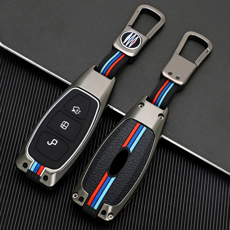 

Car Key Case For Ford Fiesta Focus 3 4 Mondeo Ecosport Kuga ST Key Fob Remote Cover Holder Shell Bag Keychain Accessory Styling