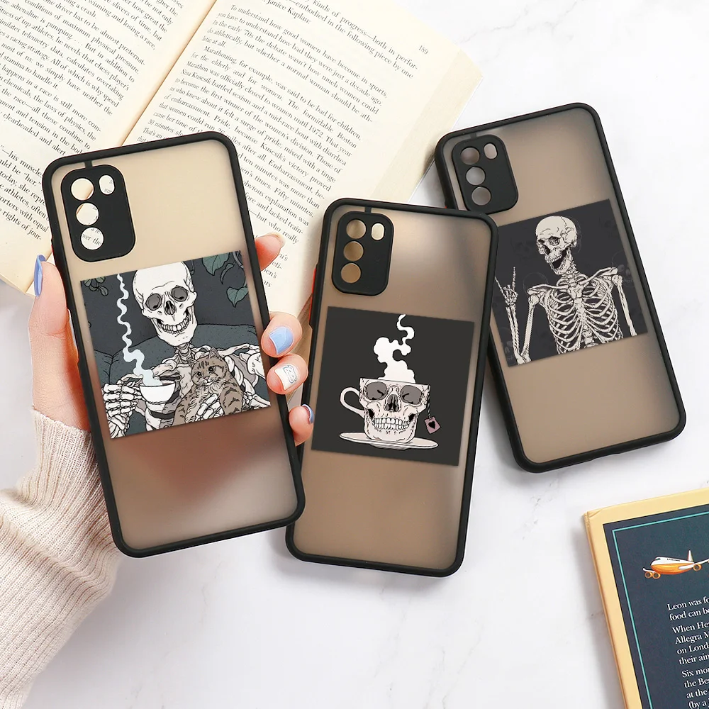 

Mi 11 Lite Case Skull Cat Case For Xiaomi 11T Pro Case Matte Funda For Xiaomi Mi 11 Pro 10T Note 10 9 Lite 8 A3 9T Capa Mi 11 T