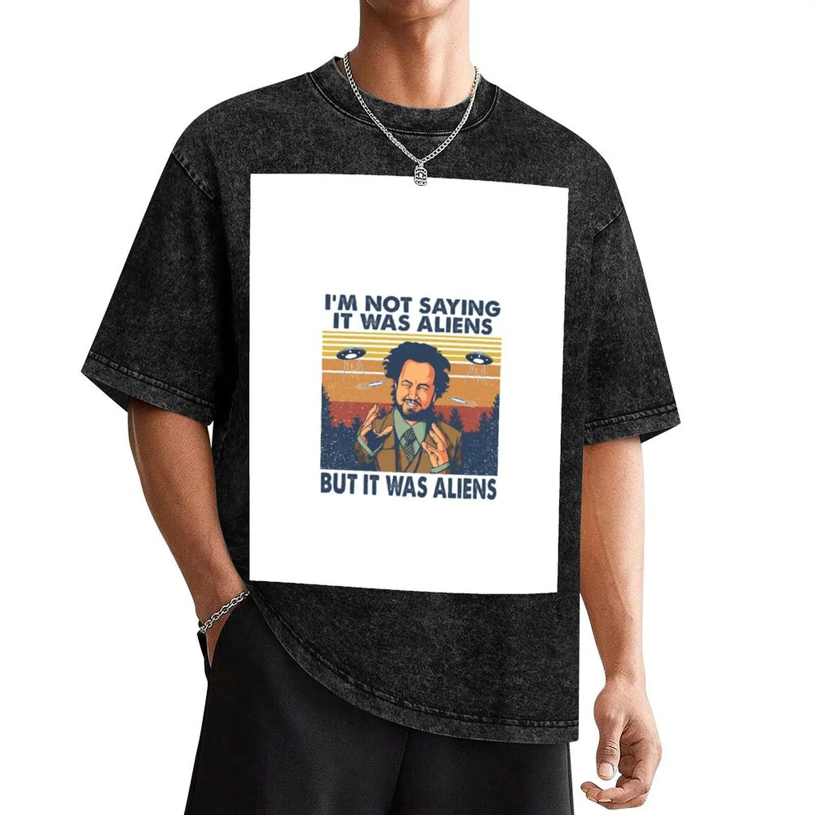 Фото Футболка Giorgio Tsoukalos Aliens It Was Aliens, роскошные мужские футболки, мужская одежда больших размеров №1