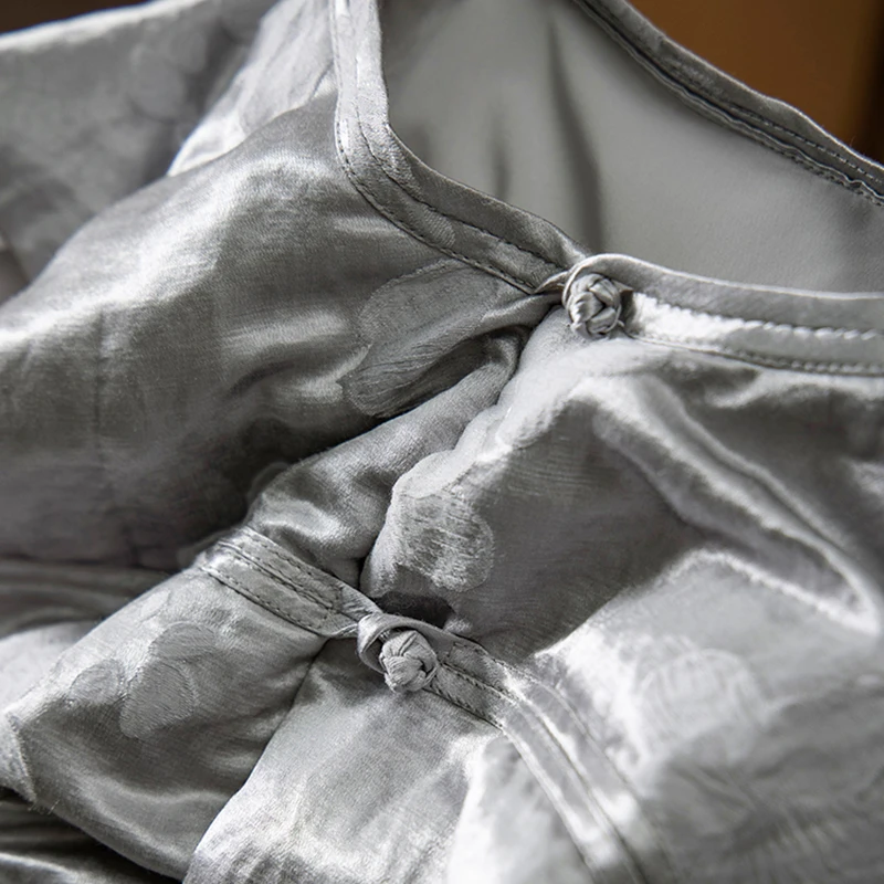 New Winter Coat Vest Thin Women  90%  White Goose Down Cotton Silk Linen Chinese Style Jacket Women Casacos De Inverno Feminino