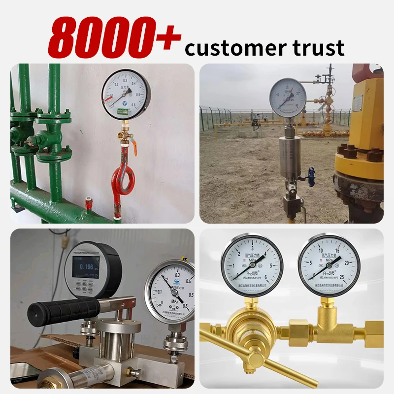 Фото Манометр низкого давления для газа, воздуха, вакуума, воды, 0-15 PSI, 5-10-16-25-100-200 бар, кПа, МПа, Бурдоновский манометр №3