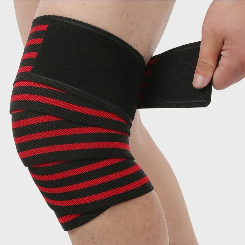 

1pcs Knee Wraps Men Fitness Weight Lifting Sports Knee Bandages Squats Training Equipment Accessories for Gym 180*8CM