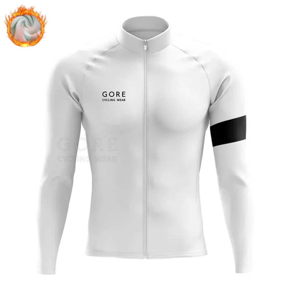 

GORE Cycling Wear Winter Thermal Fleece Clothes Mountain Bike Jacket Road Bicycle Jersey Wool Long Shirt Warm Ciclismo Maillot