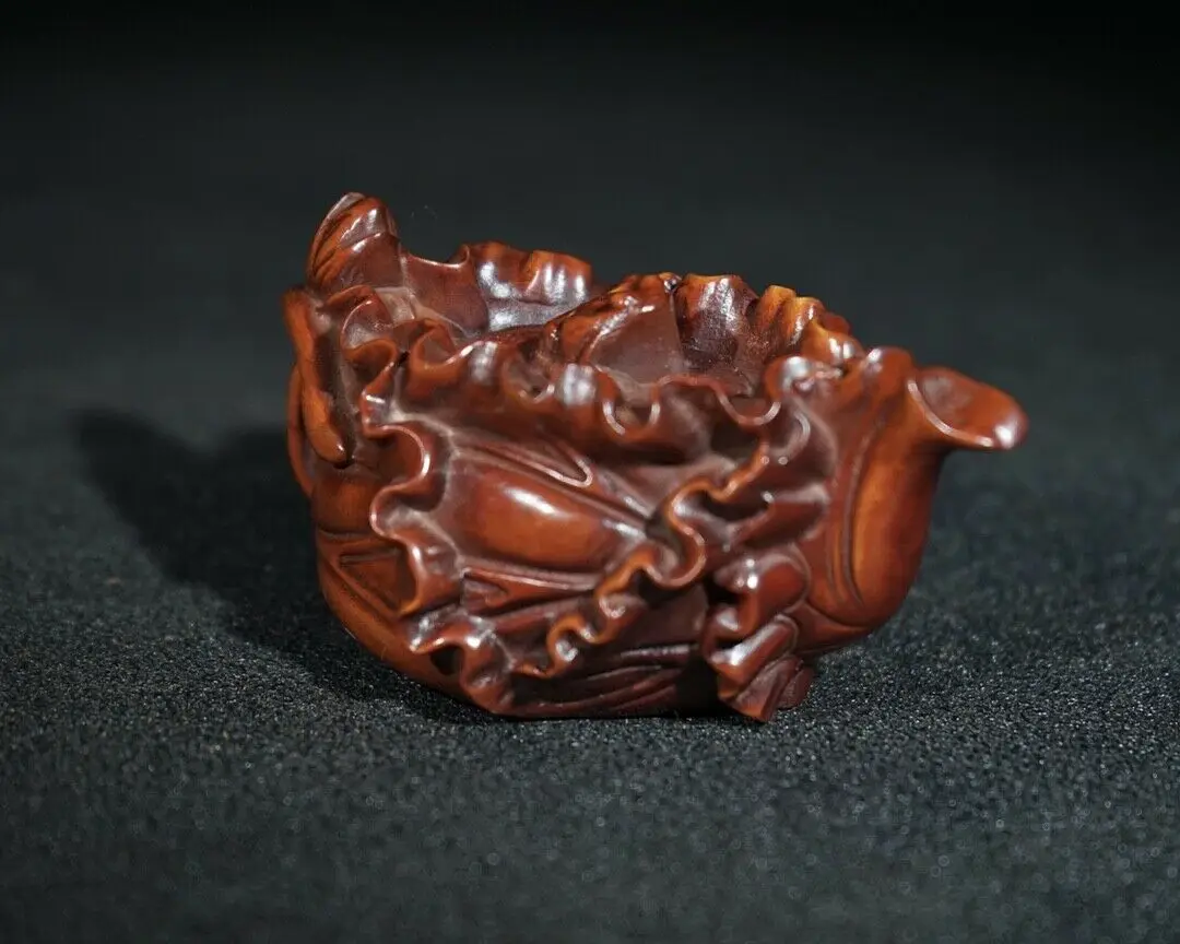 Китайская резная вручную статуя чайника из натурального бокса |