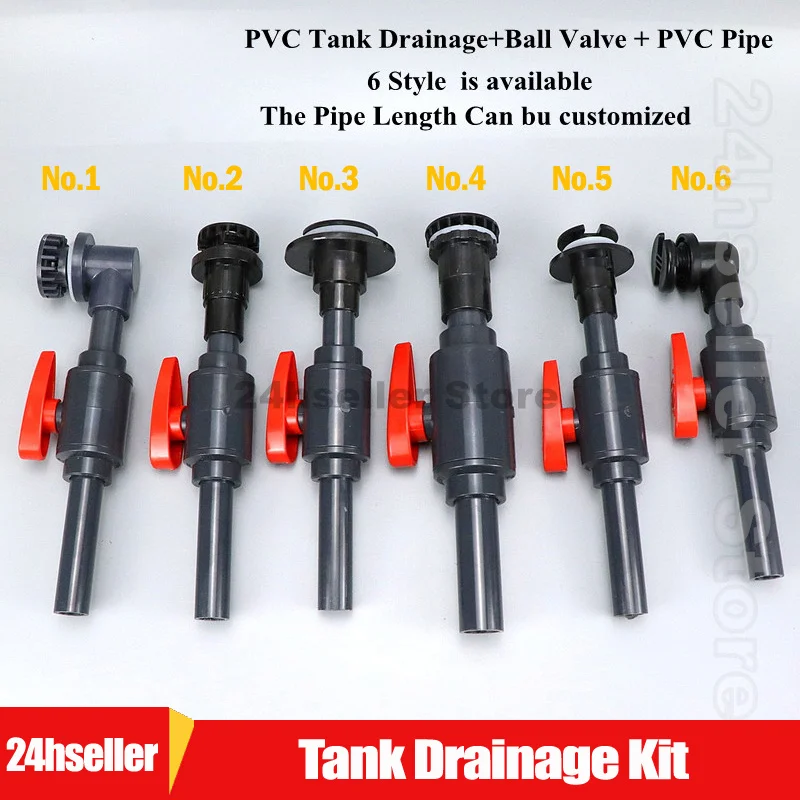 

1pcs PVC Drainage Kit Aquarium Fish Tank Outlet Drain Joint Garden Home Water Supply Pipe Fittings Water Tube Connector Adapter