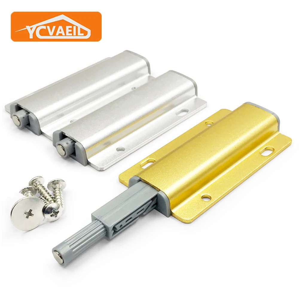 

Aluminum Alloy Cabinet Catches Door Stops Magnetic Mute Drawer Bouncer Invisible Silver Kitchen Cupboard Bouncer Hardware