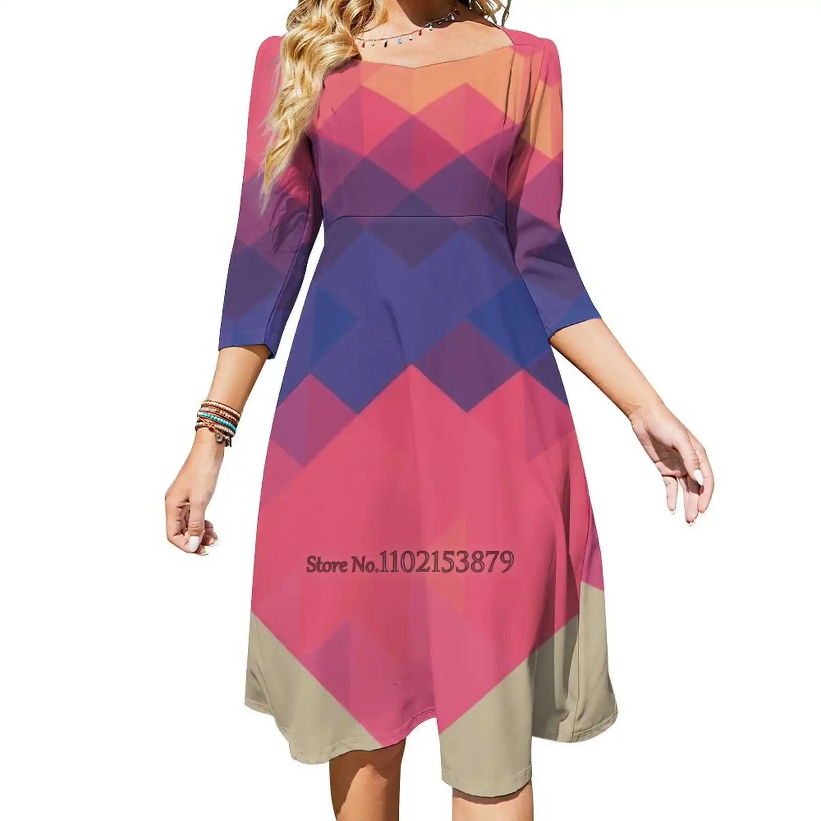 

Женское платье с открытой спиной Exagon V.1, свободное платье большого размера с квадратным вырезом и шнуровкой сзади, для вечерние