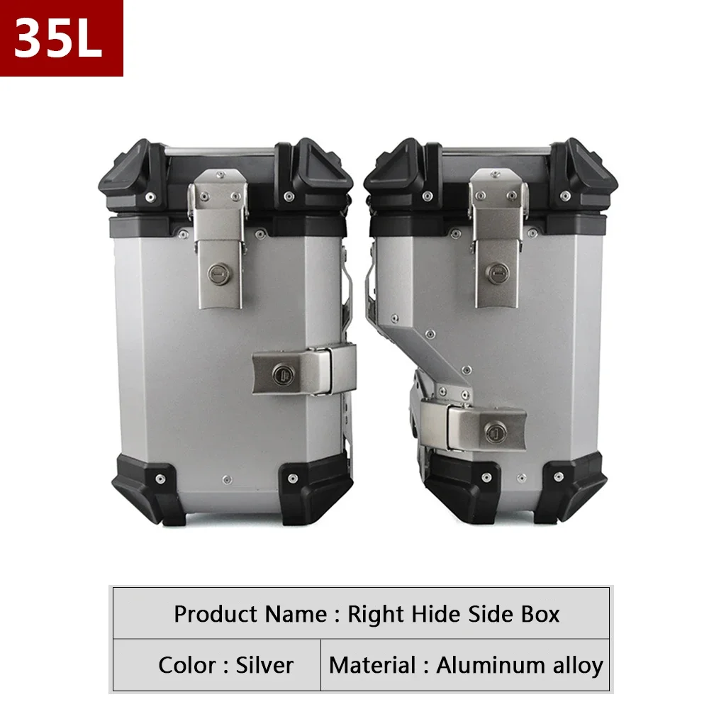 

38L Универсальный задний верхний ящик для мотоцикла, боковой чемодан для багажа Para Motos, замок для багажника, дорожный ящик для инструментов из алюминиевого сплава