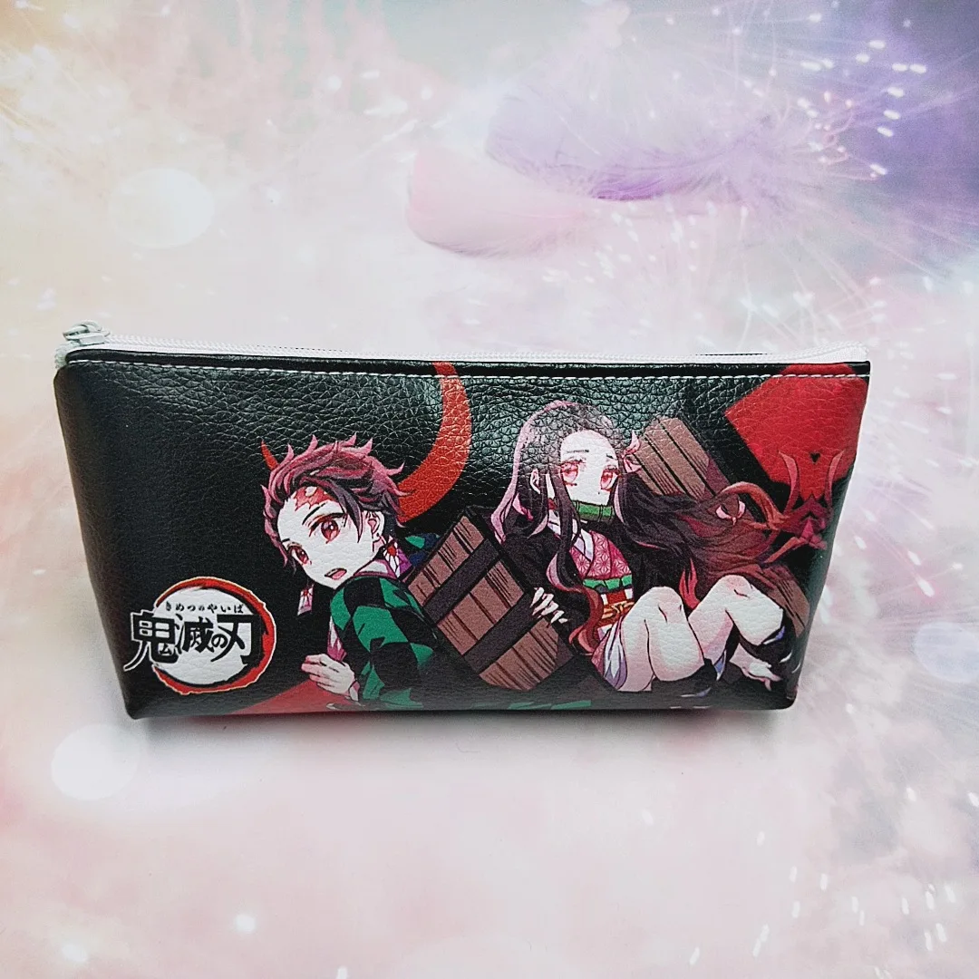 

Anime Demon Slayer Kimetsu No Yaiba Pencil Bag Zipper Kamado Tanjirou Pencil Case Wallet Storage Bag Stationery School Supplies