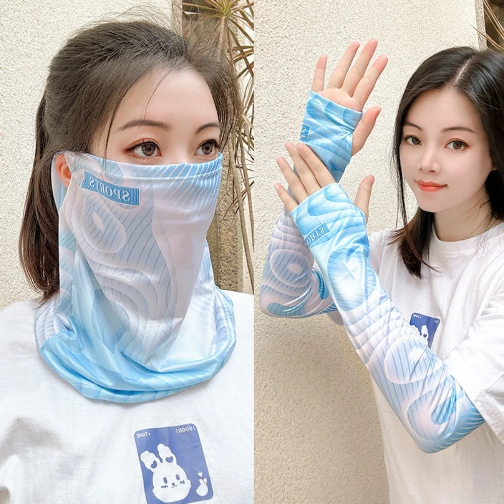 Горячая Распродажа защита шеи Ice Silk маска от солнца UPF50 + воздухопроницаемые