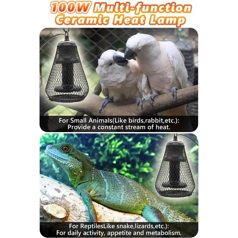 Лампа нагревательная для ящерицы 100 Вт без освещения