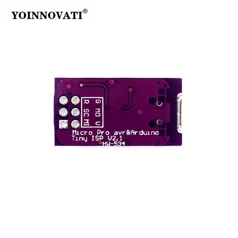 Фото Модуль программатора Micro USB Tiny AVR ISP USBTinyISP для микроконтроллеров ATtiny44, ATTiny45, ATTiny85, 5В, для загрузчика IDE №2