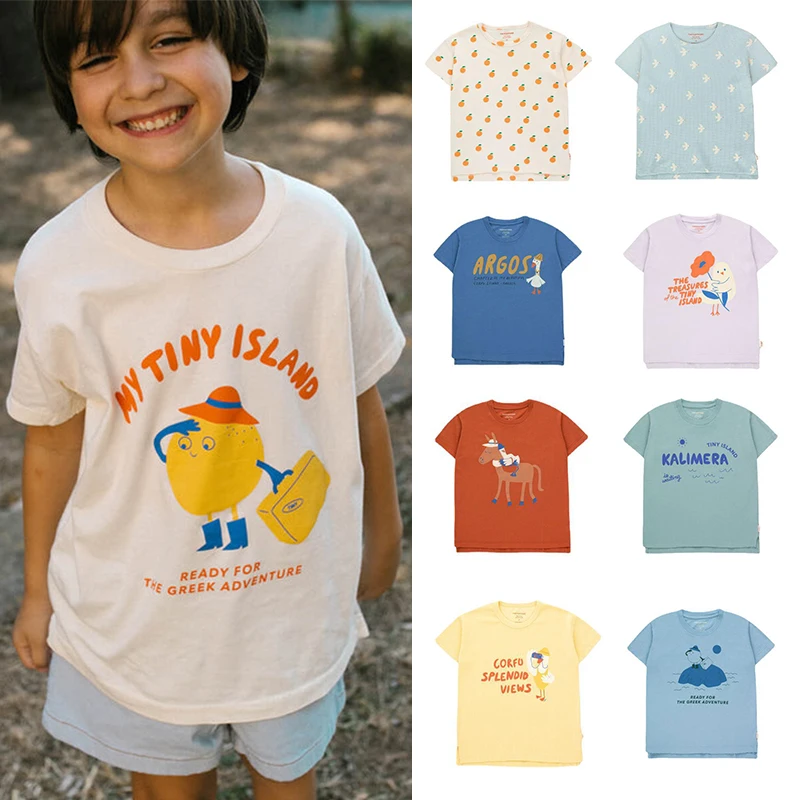 

2022 SS TC Kids Boys T-shirt Cute Tops Clothing For Girls Fashion Casual Summer Children's Girl T Shirt Cartoon Boy Tees Clothes