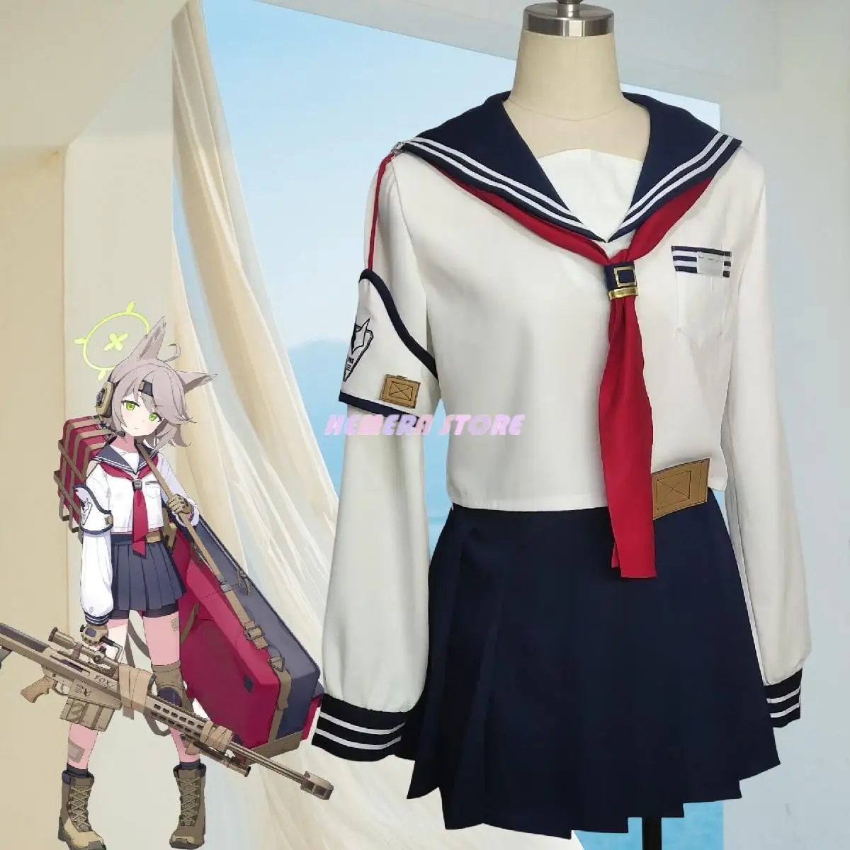 

Otogi Game Suit Blue Archive Sweet Lovely Uniform Cosplay Costume Halloween Carnival Party Role Play Outfit Cos Clothing