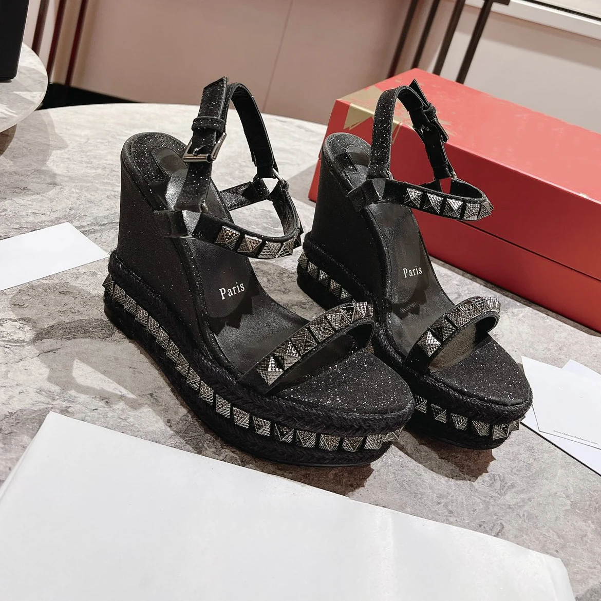 Top Quality Red Sole Womens High Heels 12cm Shoes Luxury Fashion Ladies Braided Sandals Classic Retro Designer High Heel HJ2043