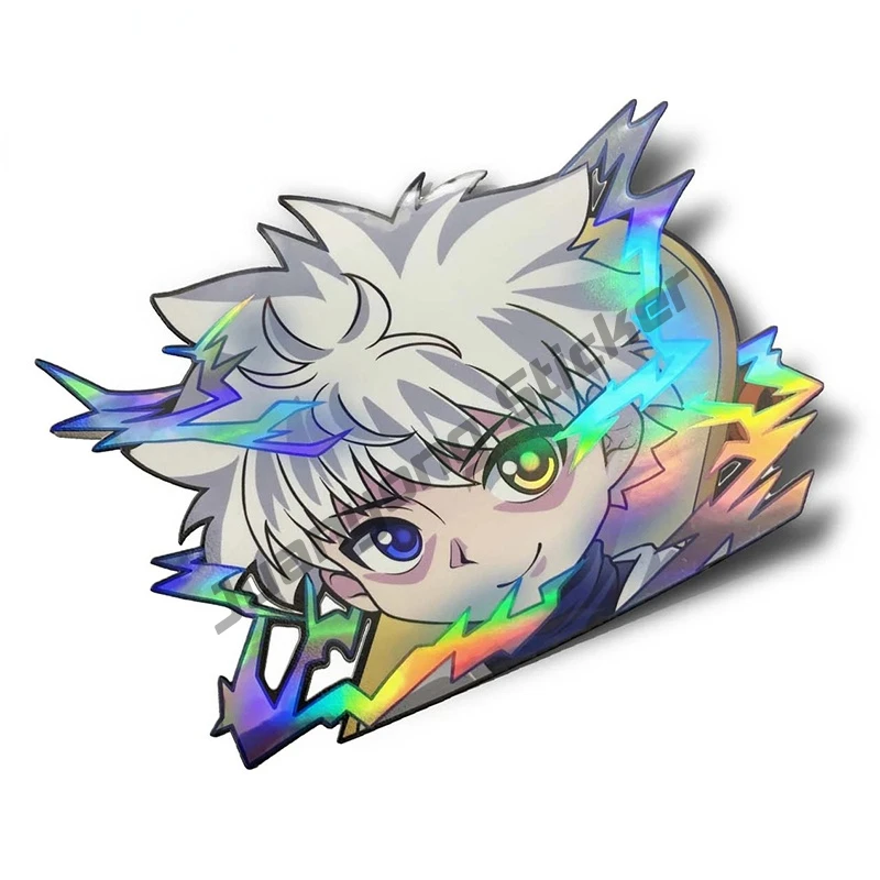 

Creative Car Sticker Killua Zoldyck Peeker Vinyl JDM Refit Graffiti Peeking for SUV Bumper Camper Window Fine Decal PVC13x11cm