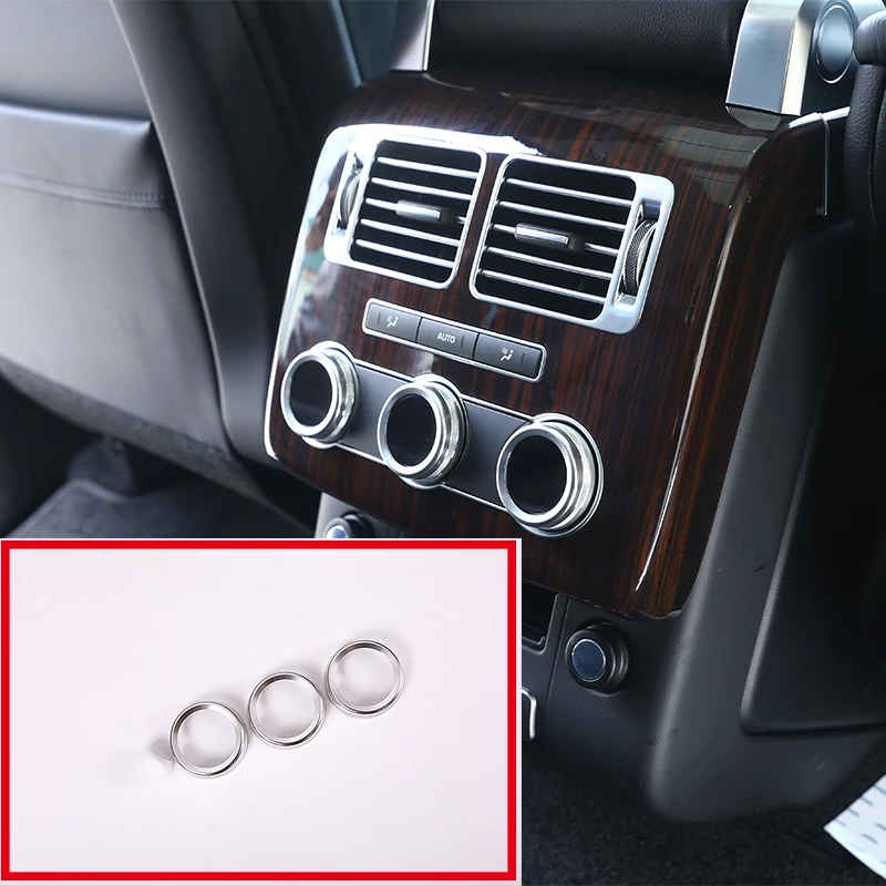 

3 Pcs For Land Rover Range Rover Vogue L405 2014-2017 Rear Air Conditioning Knob Audio Circle Trim Aluminum Car Accessory fast