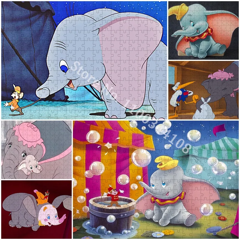 

Disney Dumbo Jigsaw Puzzles 35/300/500/1000 Pcs Jigsaw Puzzle Diy Imagine Assembly Educational Creative Fun Family Toys Gift
