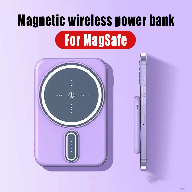 

For iPhone 12 13 Pro power bank 10000mAh With 15W Fast Charging Wireless Magnetic For Magsafe Powerbank Portable Charger Battery