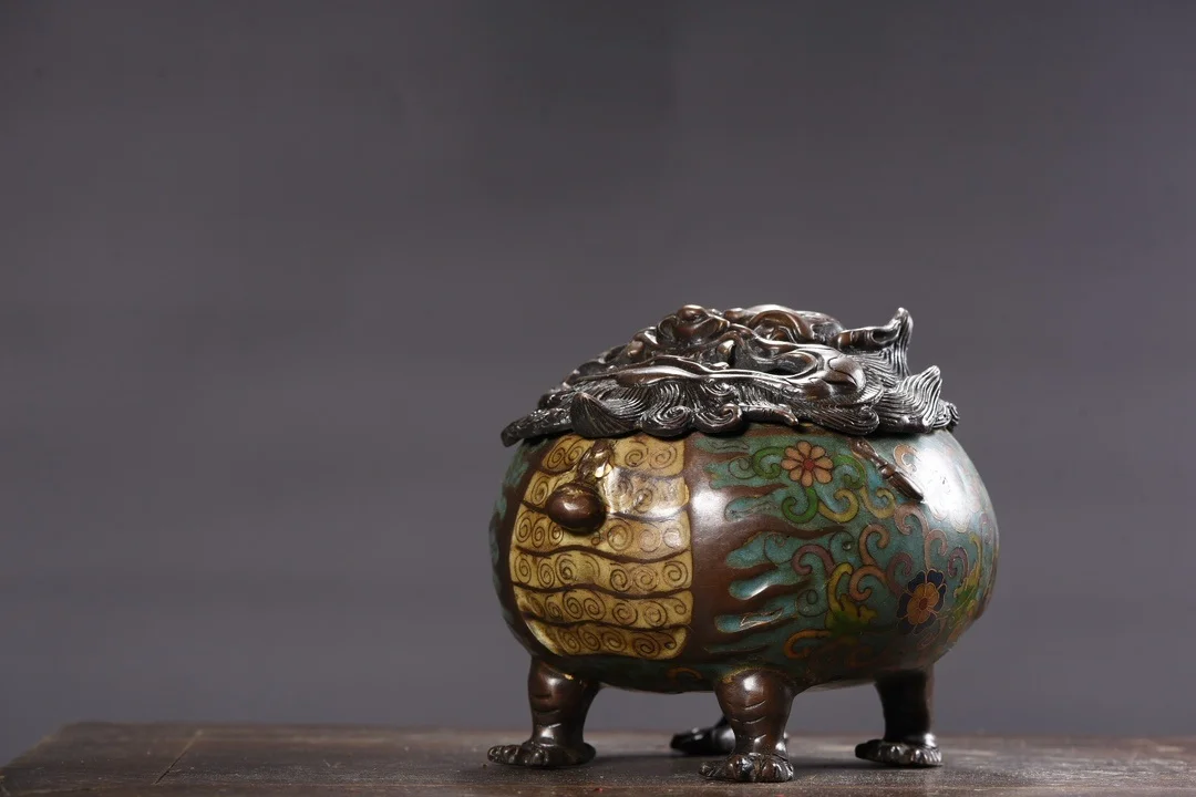 Коллекция тибетских храмов 6 дюймов статуя из старой бронзы с эмалью в виде