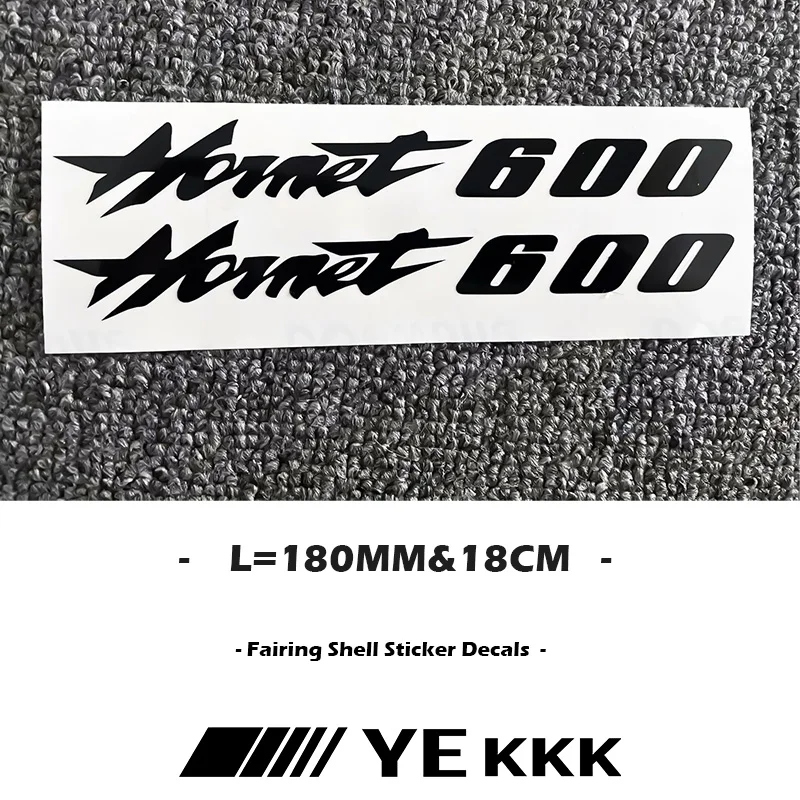 2X 180MM Motorcycle Fairing Shell Hub Head Shell Fuel Tank Sticker Decal White Black For Honda Honda CB600F Hornet 600