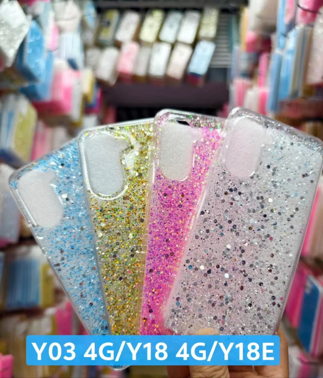 Блестящий чехол для телефона Vivo Y18 Y18t Y18s Y18e Y18i Y03 t Y36t мягкий противоударный бампер