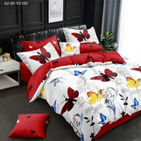 2022 new three piece suit extra large double sanded large version color quilt cover pillowcase bed sheet sanded