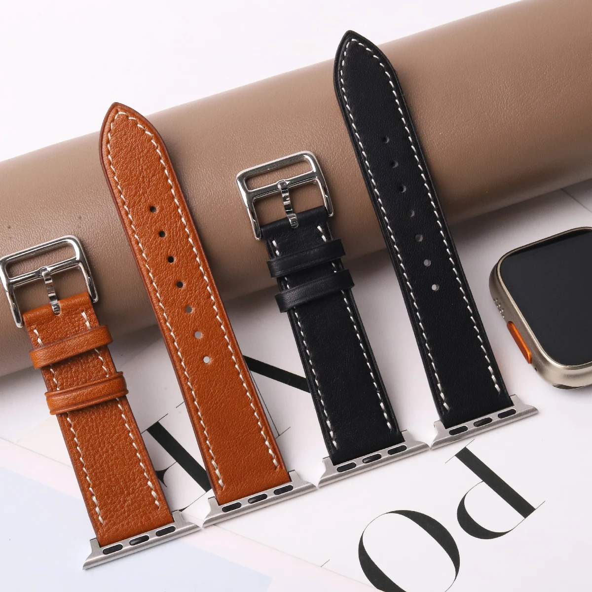 Ремешок Be подходит для apple Watch, мягкий кожаный ремешок для Apple Watch 98 Ultra21 49 мм 45 мм 41 мм 38 мм 44 мм с козьей икрой (art.: 3920c4fdb7ead) - 3920c4fdb7ead