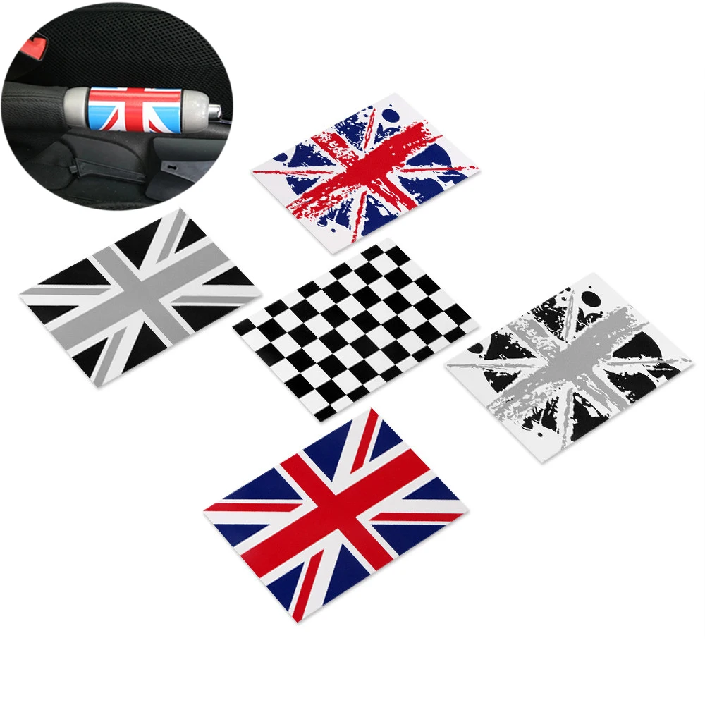 

1pc Universal Union Jack Auto Car Handbrake Sticker Decal For Mini Cooper One JCW S Clubman Countryman Car Styling Accessories