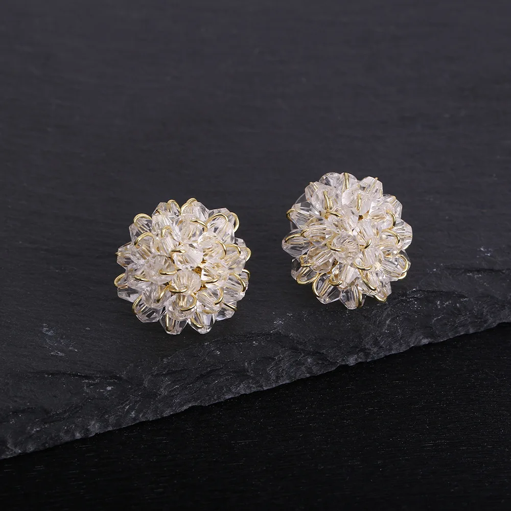 

Exquisite Crystal Flower Earrings for Women 2022 New Geometric Earring Luxury Girl Party Birthday Christmas Jewelry Gifts