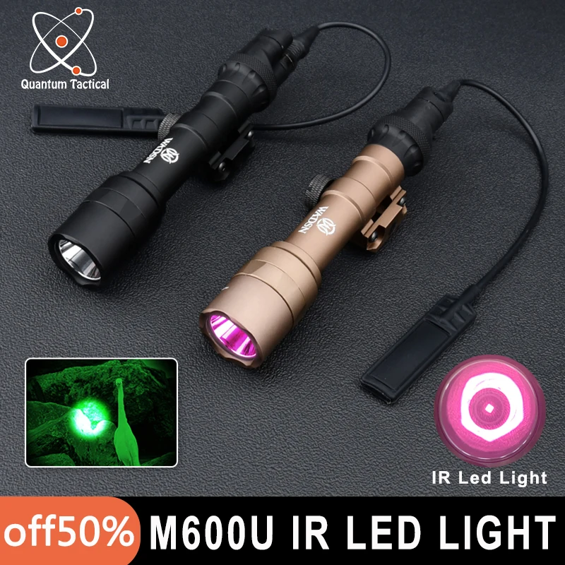 M600U Tactical Flashlight Surefir IR Led Scout Light M600 Hunting Weaponlight With Pressure Switch Airsoft Torch for Picatinny