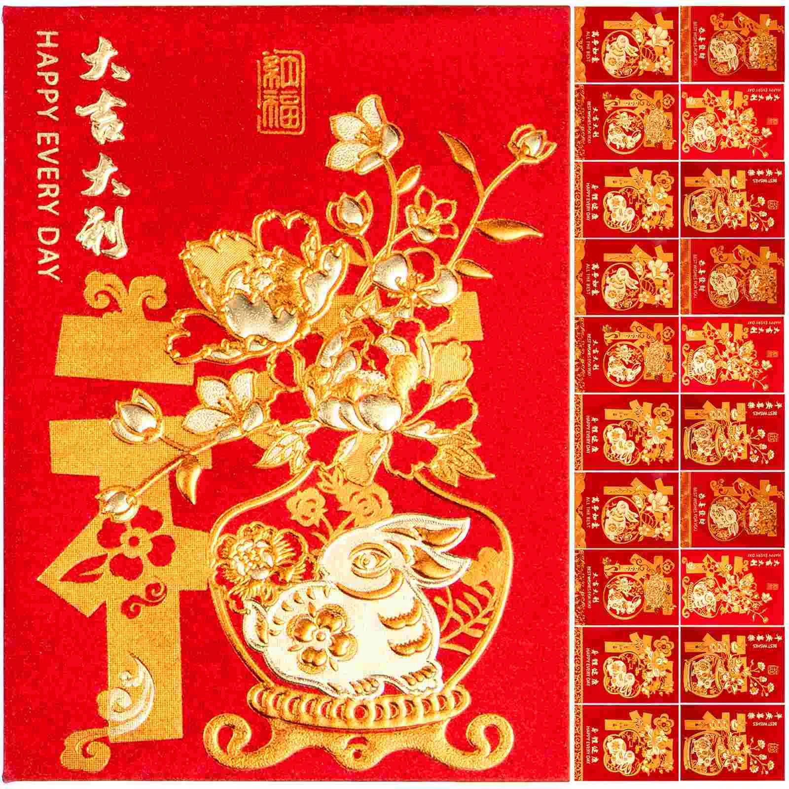 

Red Envelopes Year Chinese Money New Envelope Packets Packet Rabbit Festival Paper Bunny Pocket Spring Giftlucky Pattern Wedding