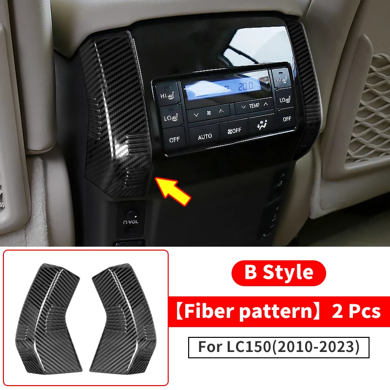 Для подлокотника 2010-2023 Toyota Land Cruiser Prado 150, защитная накладка для углов вентиляционного отверстия, аксессуары для украшения интерьера LC150