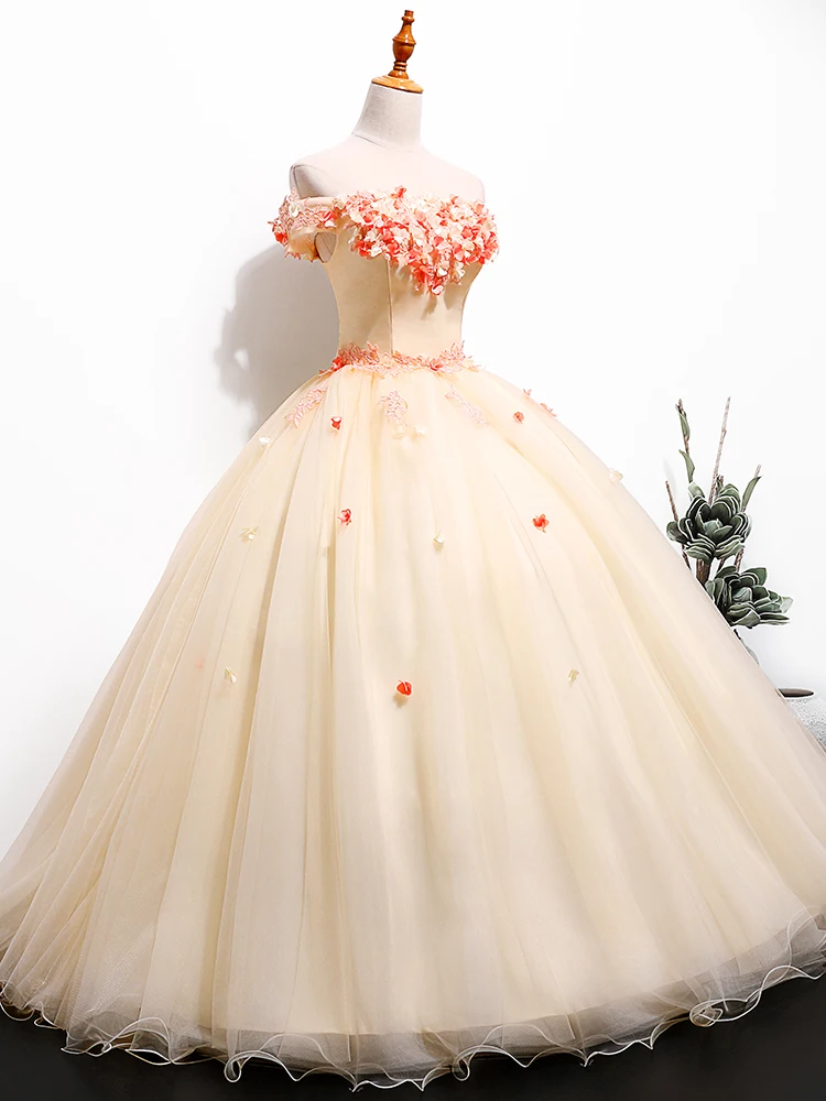 Фото Sonhar Vestidos, милые вечерние платья 15, платья Quinceanera, бальное платье, элегантное платье с открытыми плечами, 15-летнее платье по индивидуальному заказу №4