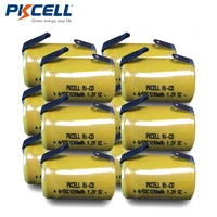 12pcs pkcell 45 sc batteria 45 subc battery rechargeable battery 1 2v 1200mah ni cd 45sc batteries