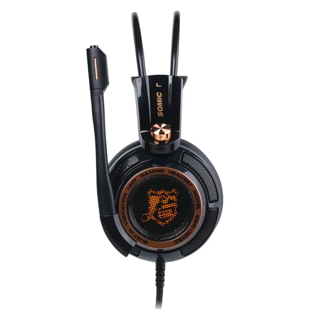 

7,1 канальная профессиональная вибрирусветодиодный Гарнитура Somic со светодиодной подсветкой и объемным звуком, проводные Игровые наушники ...