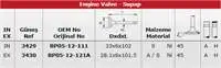 

GUNES 3429 3430 VALVE KIT FAMILIA 323 1,8 16V (8 IN/EX 8)