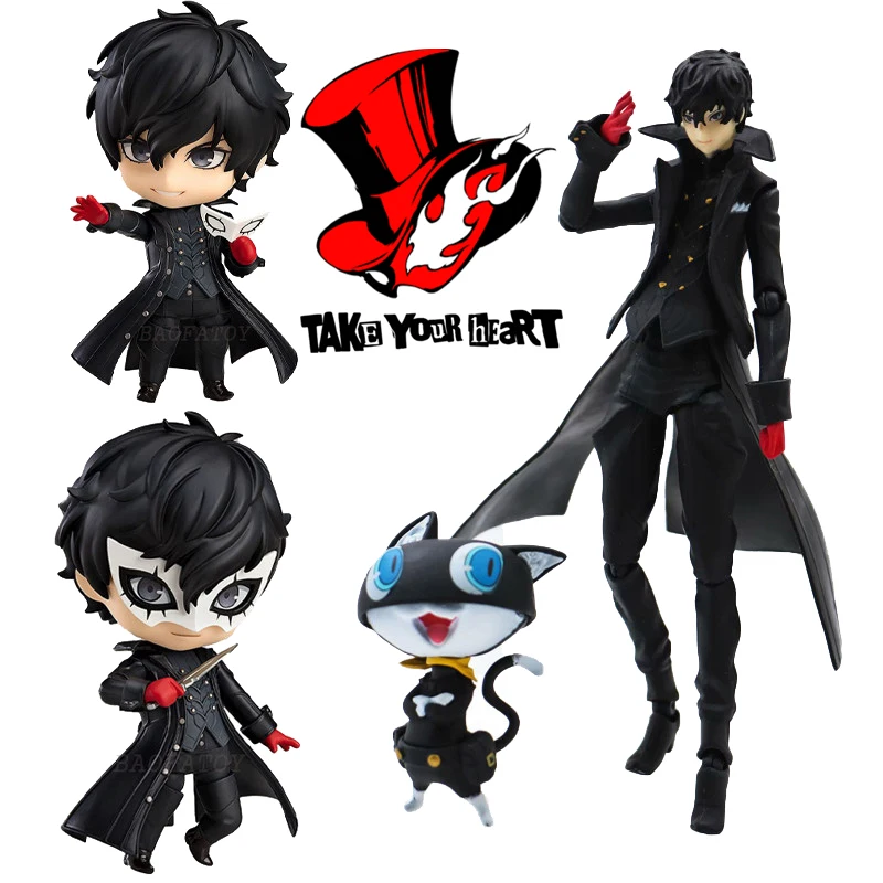 

Фигурка аниме Persona 5 Joker Amamiya Ren 989, мини Экшн-фигурка из ПВХ, Коллекционная модель, кукла, декоративные игрушки, рождественские подарки для дет...