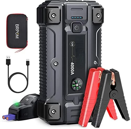 

Jump Starter, 4000A Peak 26800mAh (Up to All Gas or 10.0L Diesel Engine, 50 Times) 12V Auto Booster Battery Charger Jump Box wit