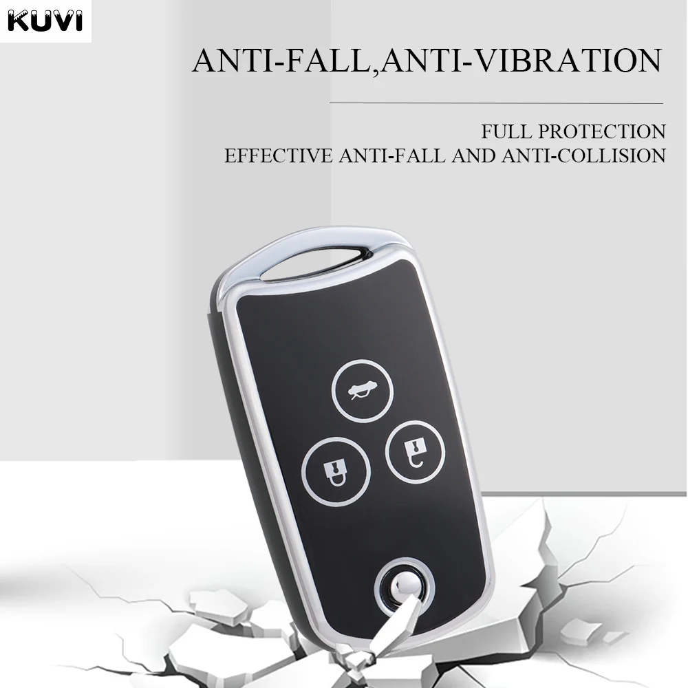 Новинка ТПУ чехол для автомобильного флип-ключа Honda Civic Fit Accord CRV HRV Jazz Odyssey Acura TL TSX ZDX