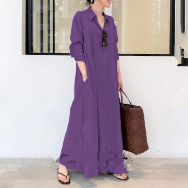 Turkish Muslim Women Solid Color Shirts Long Skirts Moroccan Robes Vestidos Abaya Robes Women Muslim Prayer Islamic Clothing