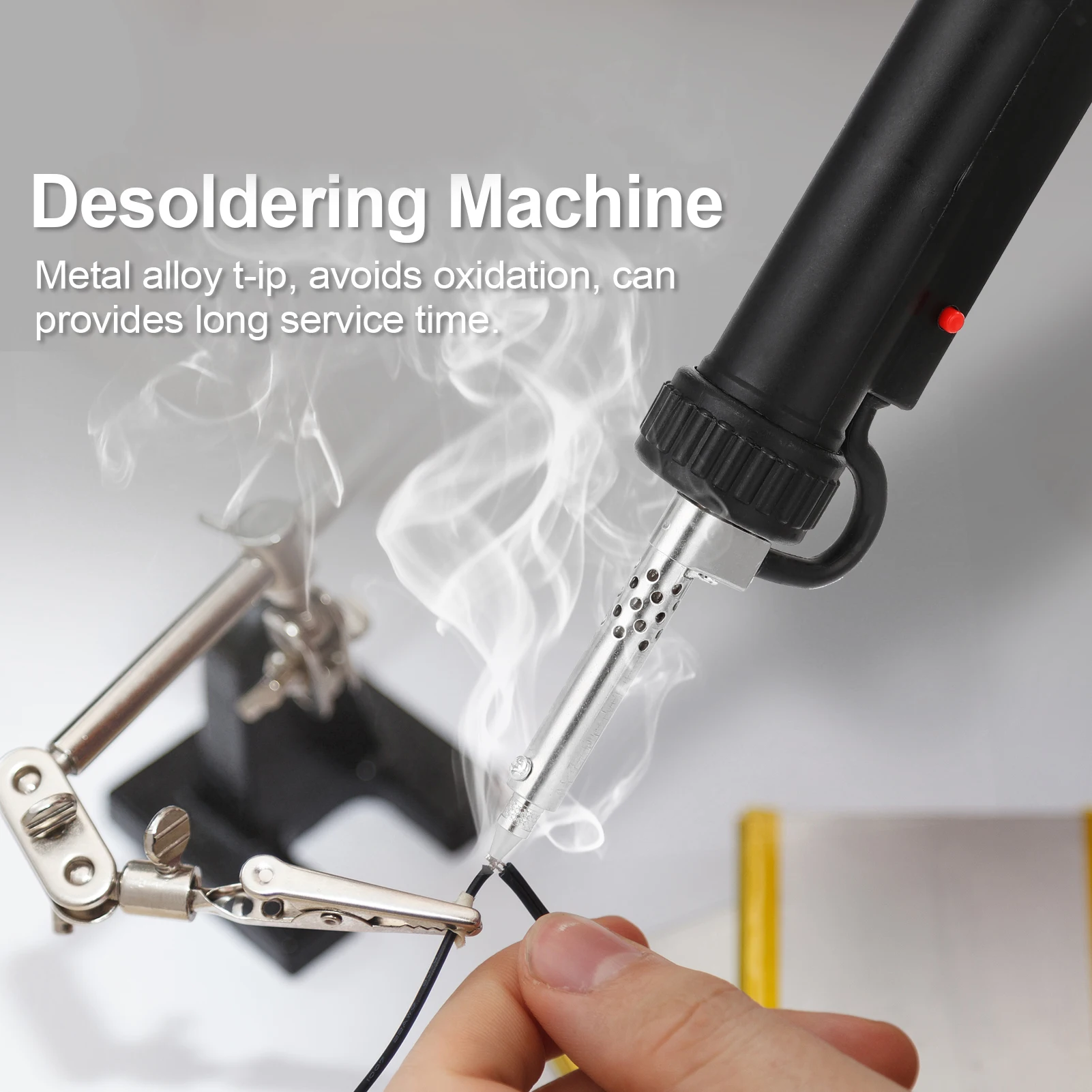 

New Desoldering Machine ADT03 Automatic Portable Electric Solder Tin Sucker Vacuum Soldering Remove Pump with 3 Suction Nozzle